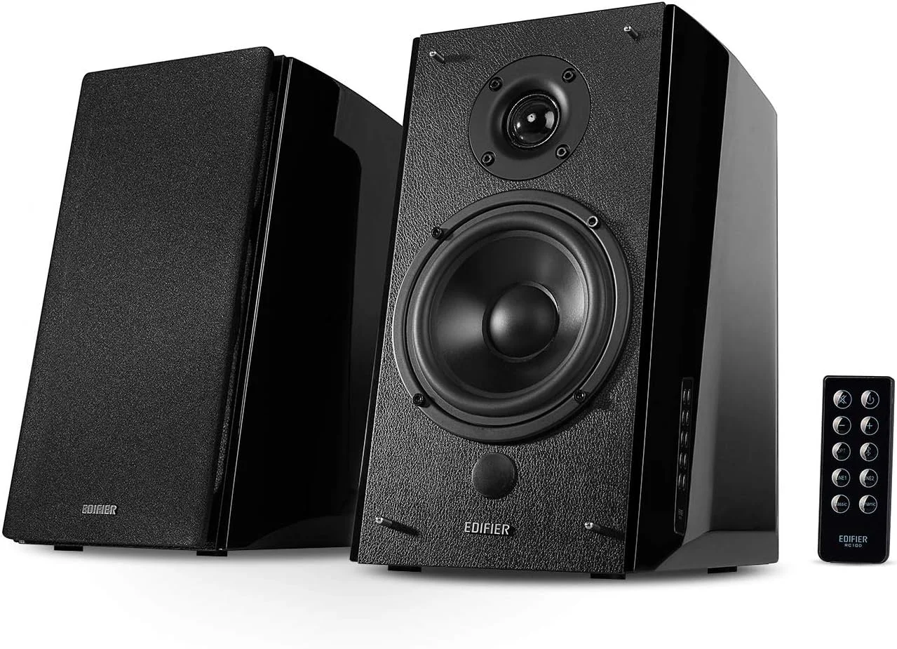 اسپیکر بلوتوثی اکتیو رومیزی Edifier R2000DB - مانیتورهای استودیویی نزدیک به میدان - اسپیکر کامپیوتر - ورودی اپتیکال - 120 وات RMS - مشکی