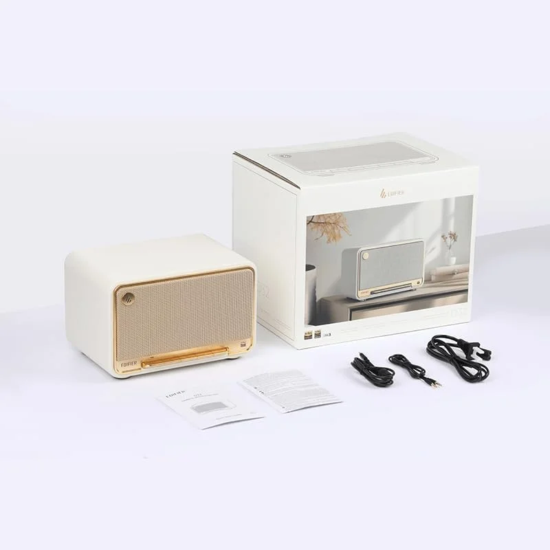 اسپیکر بی سیم رومیزی Edifier D32، اسپیکر بلوتوث Hi-Res Audio، اسپیکر ترکیبی رترو قابل حمل، 60 وات RMS، بلوتوث 5.3، 11 ساعت پخش، سفید اسپیکر بی سیم رومیزی Edifier D32، اسپیکر بلوتوث Hi-Res Audio، اسپیکر ترکیبی رترو قابل حمل، 60 وات RMS، بلوتوث 5.3، 11 ساعت پخش، سفید
