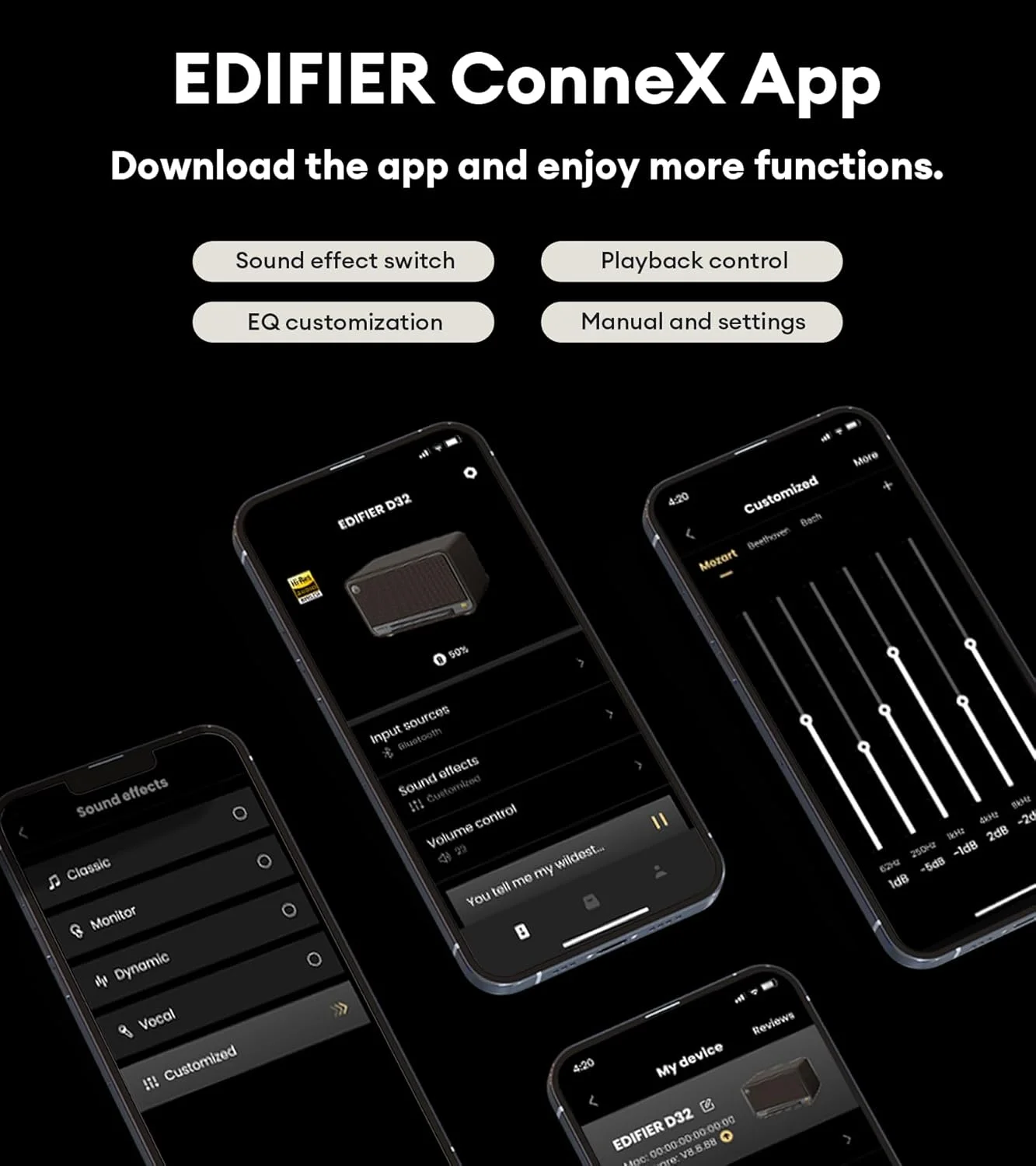 اسپیکر رومیزی بیسیم Edifier D32، صدای Hi-Res، LDACAACALAC، بلوتوث V5.3، توان 60 وات (RMS)، معماری آکوستیک 2.1، پردازش سیگنال کاملاً دیجیتال، 11 ساعت پخش، کنترل از طریق اپلیکیشن، قهوهای اسپیکر رومیزی بیسیم Edifier D32، صدای Hi-Res، LDACAACALAC، بلوتوث V5.3، توان 60 وات (RMS)، معماری آکوستیک 2.1، پردازش سیگنال کاملاً دیجیتال، 11 ساعت پخش، کنترل از طریق اپلیکیشن، قهوهای