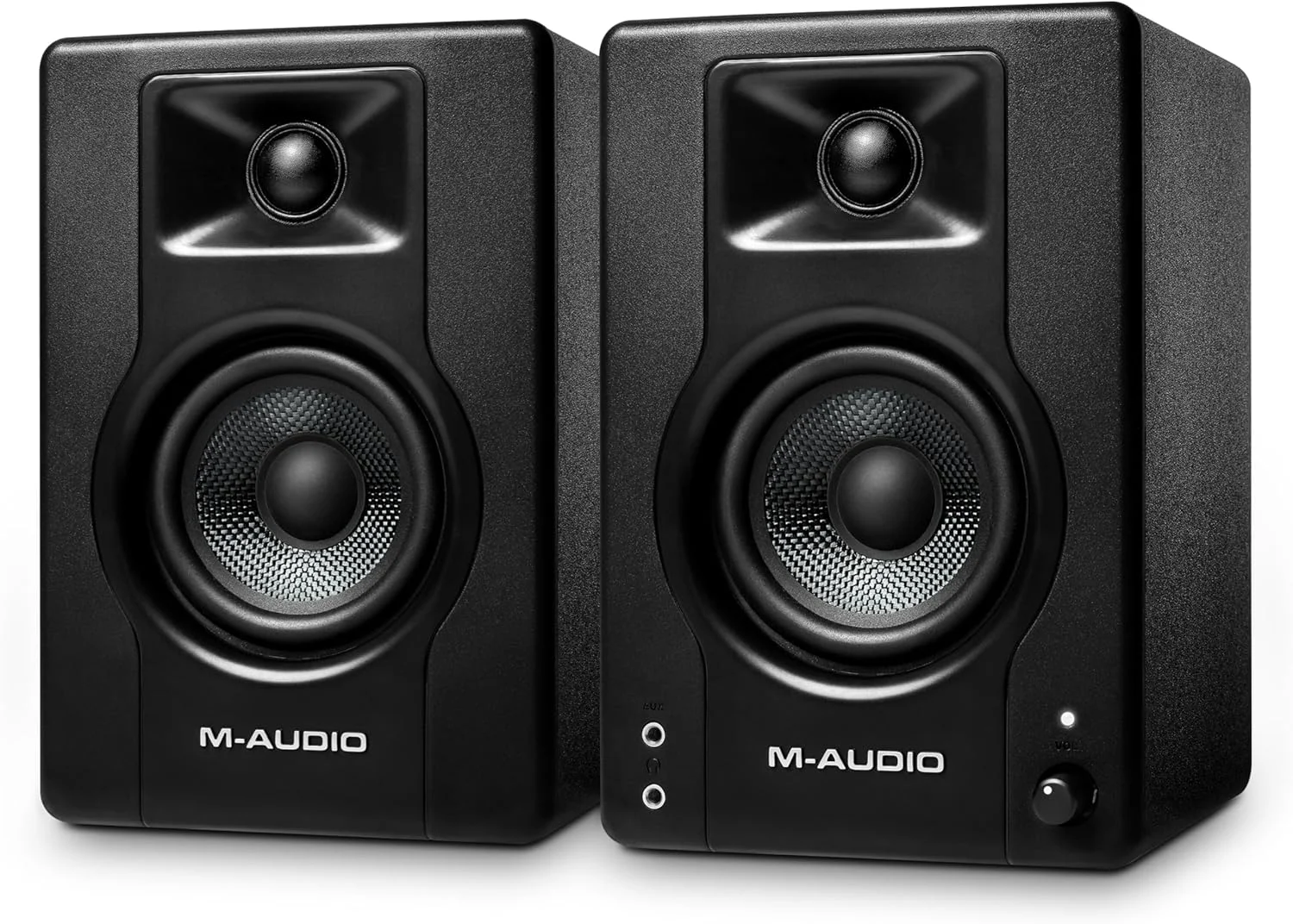 اسپیکرهای رومیزی/مانیتورهای استودیویی M-Audio Bx3 با توان 120 وات برای بازی، تولید موسیقی، پخش زنده و پادکست (جفت Bx3) اسپیکرهای رومیزی/مانیتورهای استودیویی M-Audio Bx3 با توان 120 وات برای بازی، تولید موسیقی، پخش زنده و پادکست (جفت Bx3)