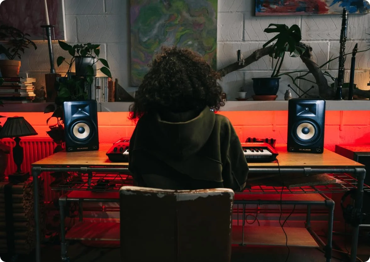 مانیتور استودیویی فعال M-Audio Forty Sixty با ووفر 6.5 اینچی، تیوتر 1 اینچی، بلوتوث و DSP - تک واحدی