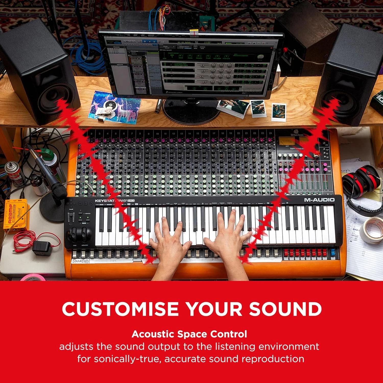 اسپیکر مانیتور استودیویی اکتیو 2way ام-آدیو M Audio BX5 D3 Compact با ووفر 5 اینچی برای تولید و میکس موسیقی با کنترل آکوستیک فضا، تک عددی، مشکی، XLR اسپیکر مانیتور استودیویی اکتیو 2way ام-آدیو M Audio BX5 D3 Compact با ووفر 5 اینچی برای تولید و میکس موسیقی با کنترل آکوستیک فضا، تک عددی، مشکی، XLR