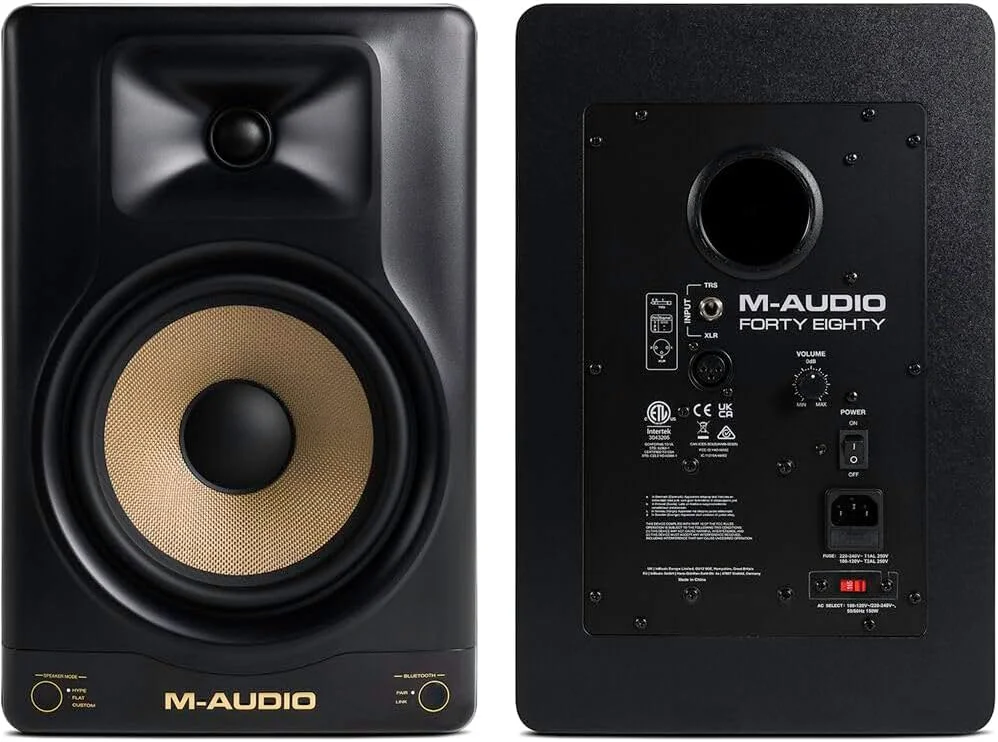 مانیتور استودیویی اکتیو M-Audio Forty Eighty با ووفر 8 اینچی، تیوتر 1.25 اینچی، بلوتوث و DSP - تک واحدی