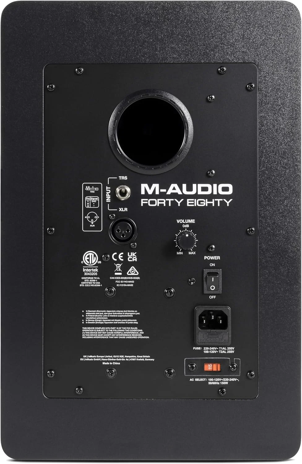 مانیتور استودیویی اکتیو M-Audio Forty Eighty با ووفر 8 اینچی، تیوتر 1.25 اینچی، بلوتوث و DSP - تک واحدی