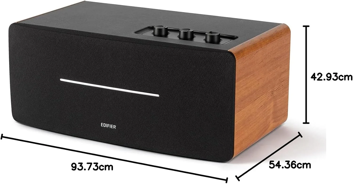 اسپیکر رومیزی بلوتوثی Edifier D12 - اسپیکر استریو یکپارچه دسکتاپ - اسپیکر کامپیوتر بی سیم برای استفاده رومیزی - 70 وات RMS با خروجی ساب ووفر - محفظه چوبی اسپیکر رومیزی بلوتوثی Edifier D12 - اسپیکر استریو یکپارچه دسکتاپ - اسپیکر کامپیوتر بی سیم برای استفاده رومیزی - 70 وات RMS با خروجی ساب ووفر - محفظه چوبی