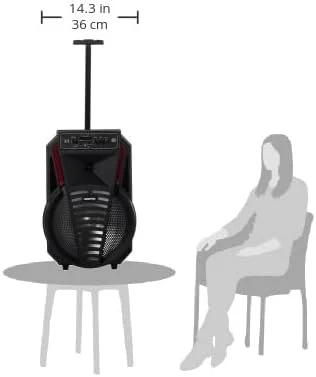 اسپیکر چرخدار شارژی Geepas با میکروفون | کیفیت صدای قدرتمند با توان خروجی 30000W PMPO | حمل آسان با دسته راحت - GMS11188 اسپیکر چرخدار شارژی Geepas با میکروفون | کیفیت صدای قدرتمند با توان خروجی 30000W PMPO | حمل آسان با دسته راحت - GMS11188