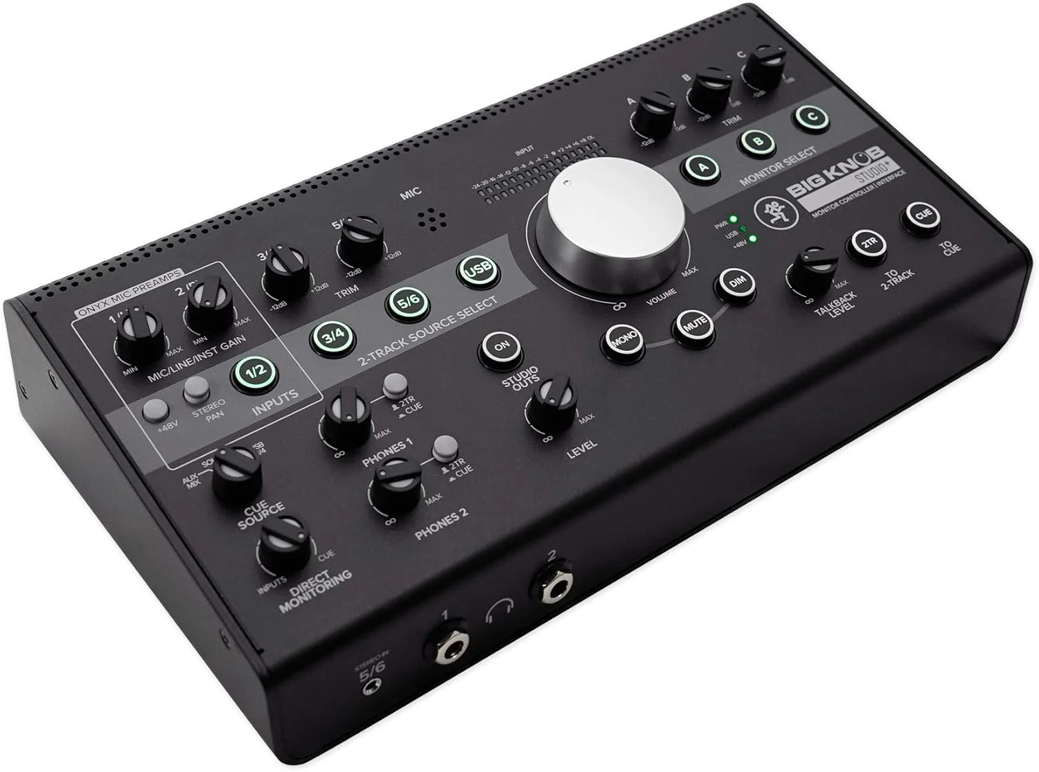 کنترلر مانیتور استودیویی 4x3 Mackie Big Knob Series با ورودی/خروجی USB 192kHz (BIG KNOB STUDIO PLUS)