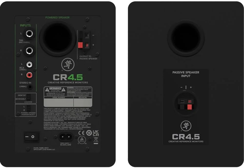 مانیتورهای استودیویی مکی CR4.5 4.5 اینچی با کنترل صدا مانیتورهای استودیویی مکی CR4.5 4.5 اینچی با کنترل صدا