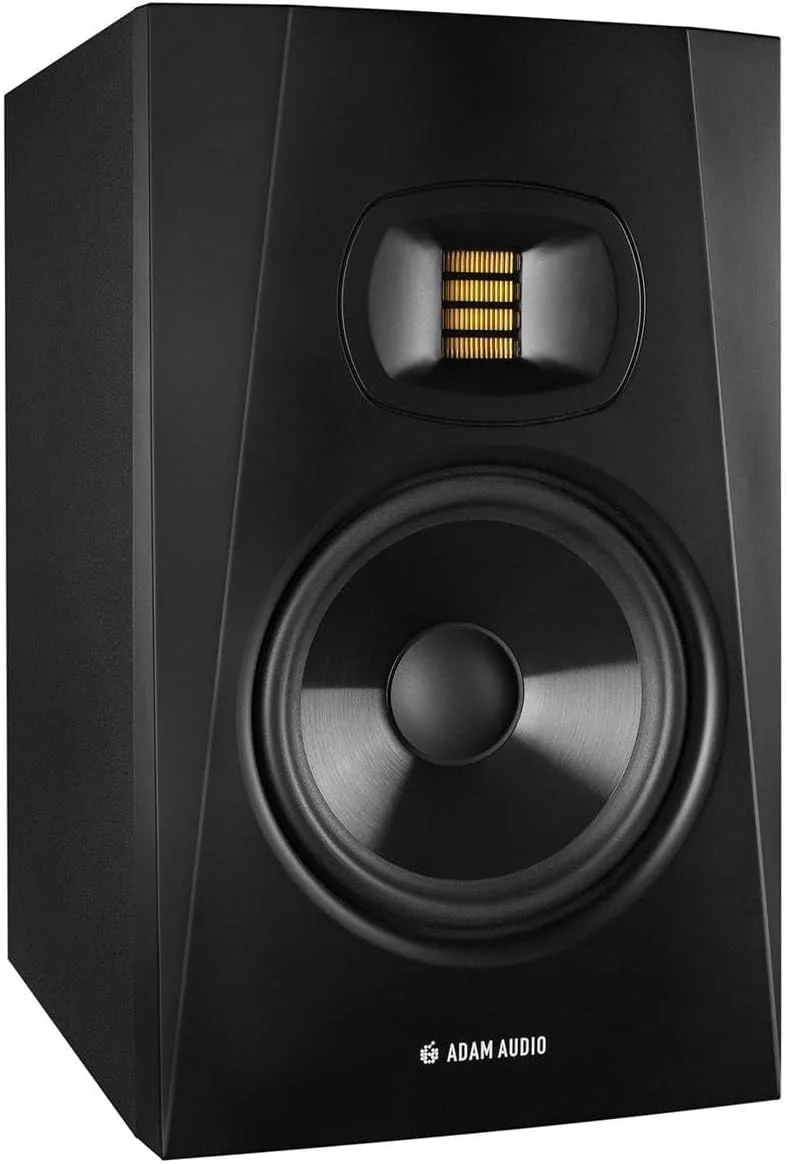 پک 2 عددی مانیتورینگ استودیویی ADAM Audio سری T مدل T7V، ووفر 7 اینچی، 70 وات، اکتیو، نزدیک میدان - همراه با 2 عدد کابل میکروفون XLR