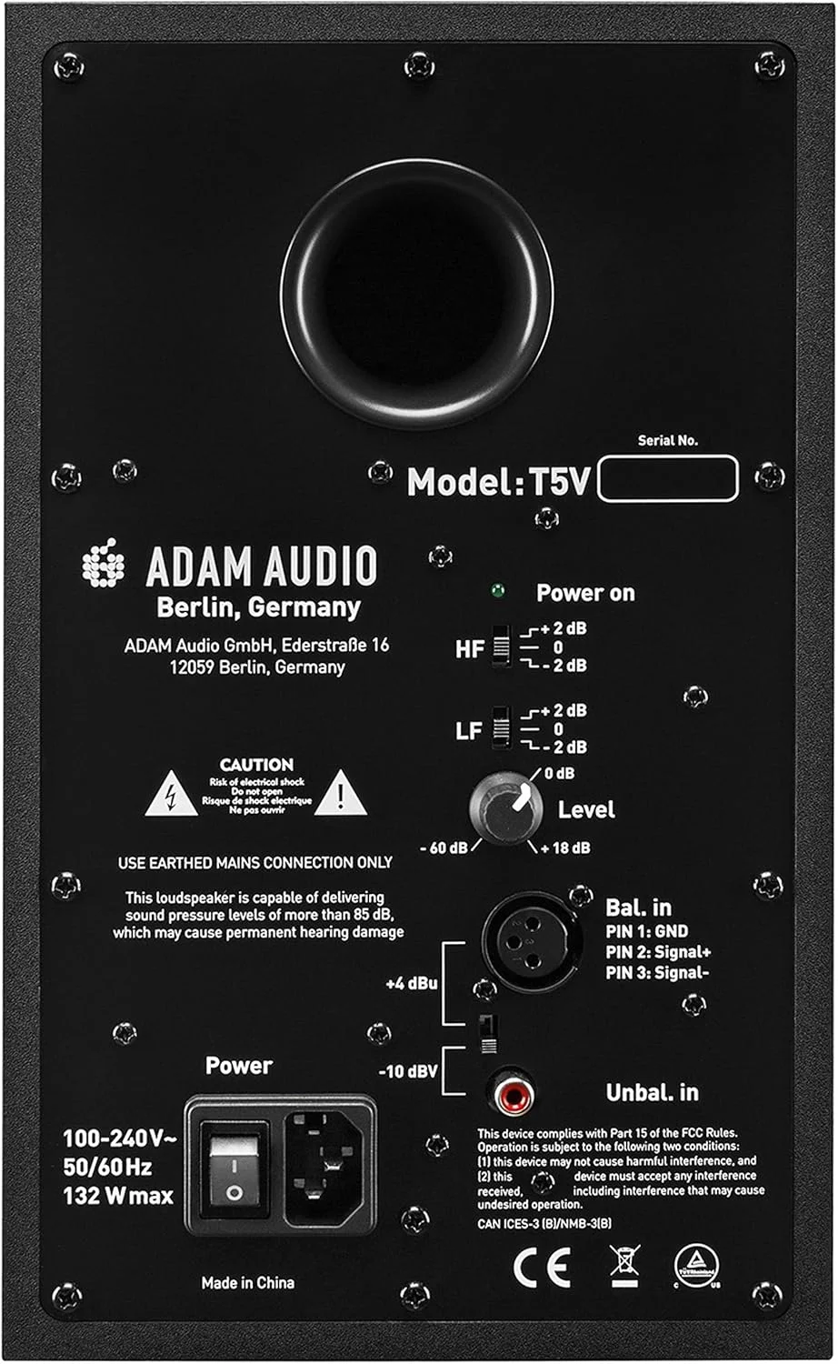 مانیتور استودیویی Adam Audio T5V YUAKUOD DIO برای ضبط، میکس و مسترینگ، صدای با کیفیت استودیویی