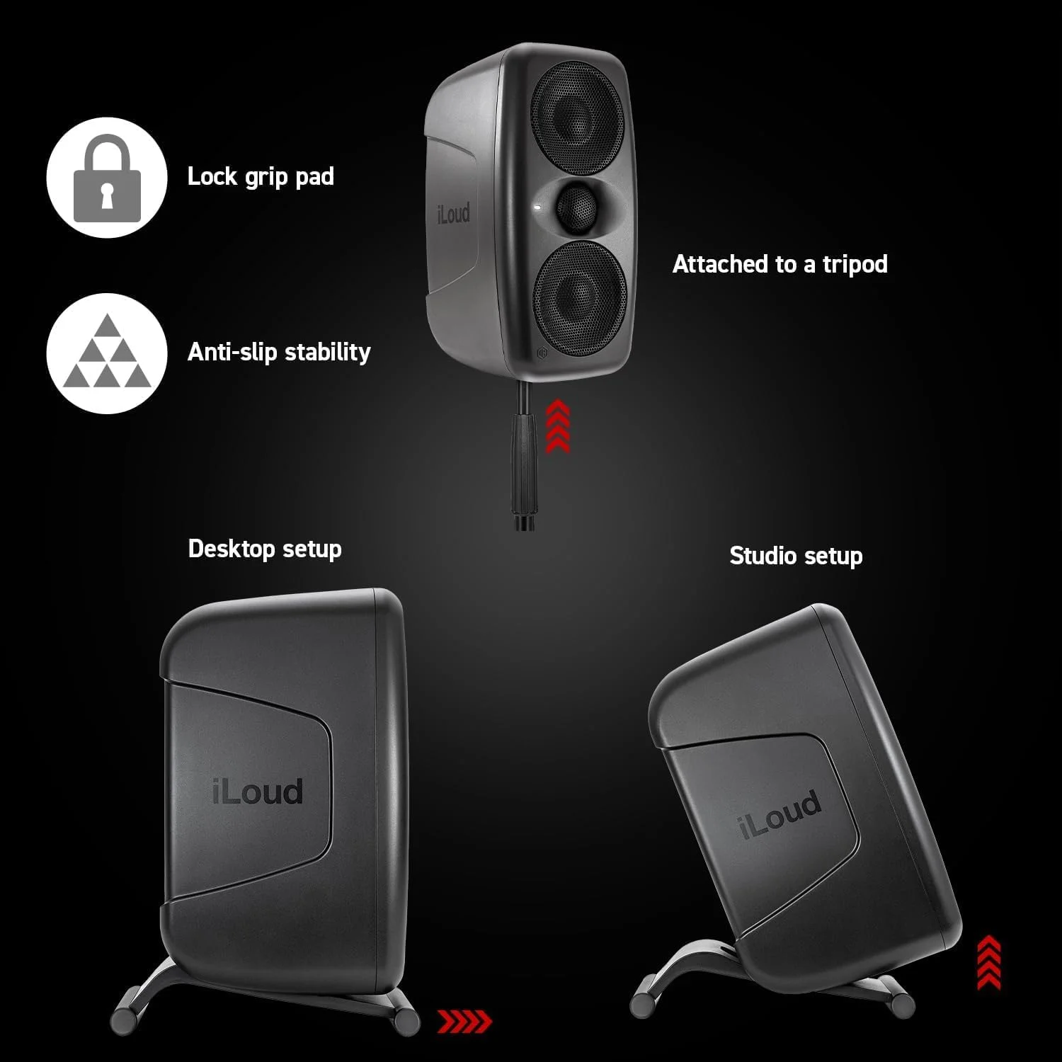 جفت مانیتور استودیویی IK Multimedia iLoud MTM MKII - مشکی 100 وات اکتیو 2-way با دو ووفر 3.5 اینچی، توییتر 1 اینچی، کالیبراسیون خودکار ARC و میکروفون اندازه گیری جفت مانیتور استودیویی IK Multimedia iLoud MTM MKII - مشکی 100 وات اکتیو 2-way با دو ووفر 3.5 اینچی، توییتر 1 اینچی، کالیبراسیون خودکار ARC و میکروفون اندازه گیری