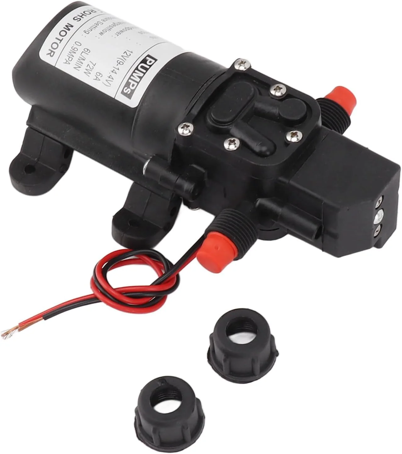 پمپ دیافراگمی 72 وات، پمپ تقویت کننده 12 ولت 6 لیتر در دقیقه پمپ خود مکش پمپ فشار آب، برای RV باغ قایق کشاورزی دریایی پمپ دیافراگمی 72 وات، پمپ تقویت کننده 12 ولت 6 لیتر در دقیقه پمپ خود مکش پمپ فشار آب، برای RV باغ قایق کشاورزی دریایی