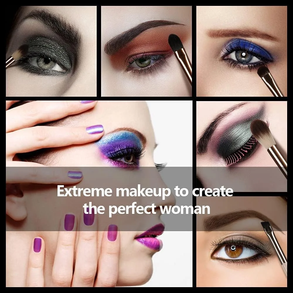 ست براش آرایشی چشم EVRCHGIEA، 6 عدد براش حرفه ای ترکیب سایه چشم برای کانسیلر، ابرو و خط چشم، موهای نرم و دسته چوبی ست براش آرایشی چشم EVRCHGIEA، 6 عدد براش حرفه ای ترکیب سایه چشم برای کانسیلر، ابرو و خط چشم، موهای نرم و دسته چوبی