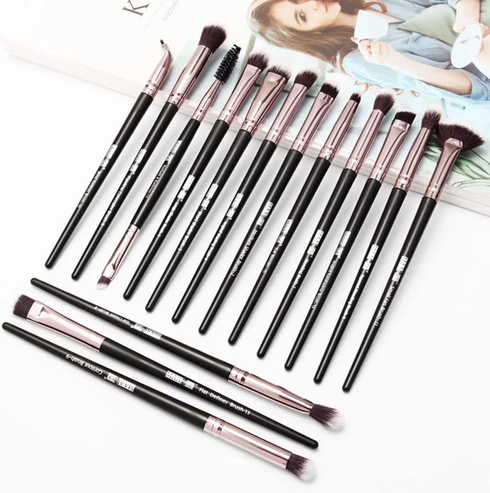 ست برس آرایشی چشم Fawoonu، ست 15 عددی برس آرایشی چشم، برس لوازم آرایشی، ابزار زیبایی، برس سایه چشم، برس ریمل، برس خط چشم، کیت برس آرایشی ست برس آرایشی چشم Fawoonu، ست 15 عددی برس آرایشی چشم، برس لوازم آرایشی، ابزار زیبایی، برس سایه چشم، برس ریمل، برس خط چشم، کیت برس آرایشی