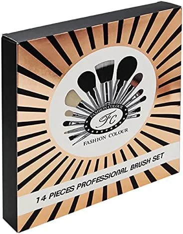 ست براش آرایشی حرفه ای پریمیوم فشن کالر 14 تکه ست براش آرایشی حرفه ای پریمیوم فشن کالر 14 تکه