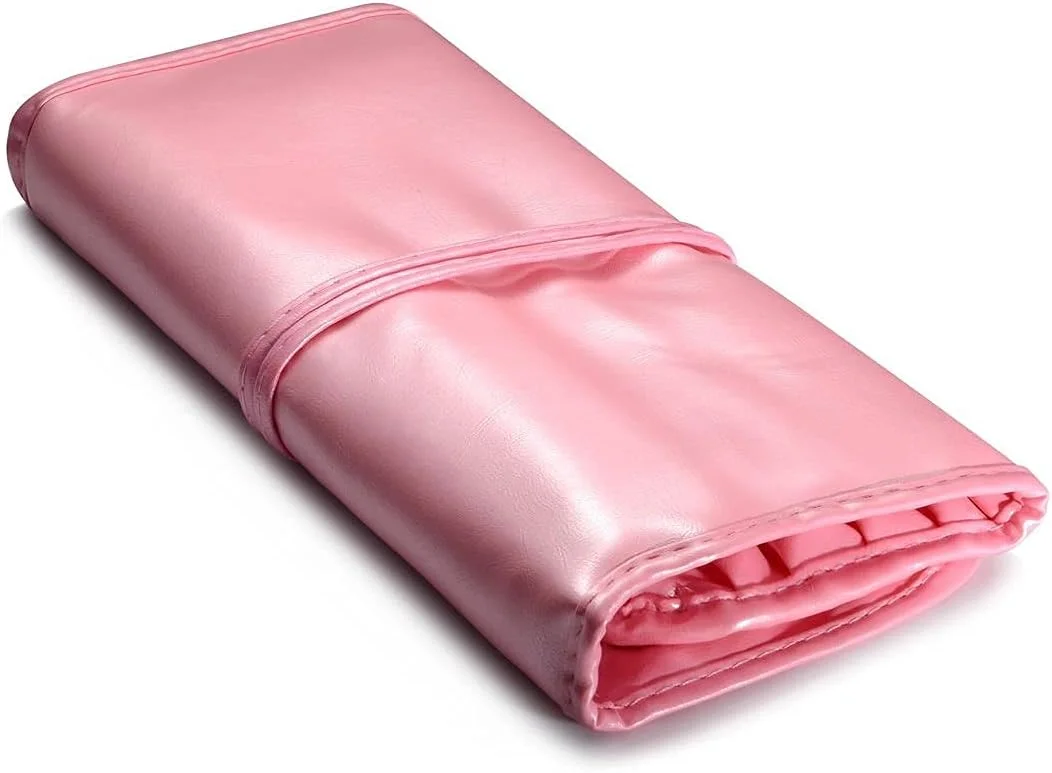 ست برس آرایشی 12 تکه Glamzone | برس فونداسیون | ست ابزار برس آرایشی با کیف چرمی رایگان | کیت برس آرایشی | برس های آرایشی برای ترکیب، کانسیلر، سایه چشم، رژگونه (بسته 12 عددی)