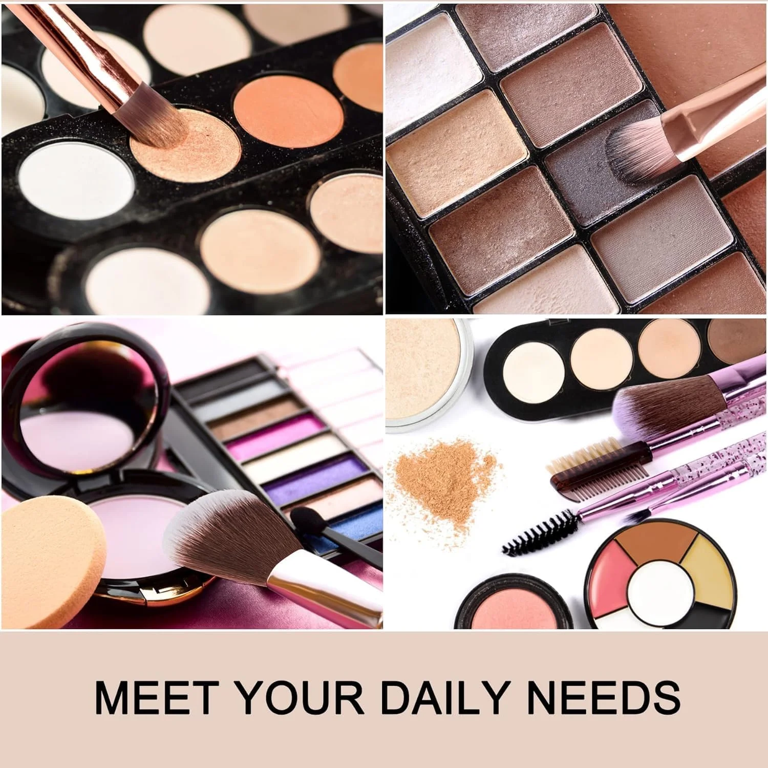 ست برس آرایشی مسافرتی Glamzone با کیف، 12 عدد برس آرایشی حرفه ای برای کرم پودر، رژگونه، پودر، سایه چشم، رژگونه، ابرو، لب و غیره. جعبه نگهداری قابل حمل، بهترین کیت هدیه (صورتی اکلیلی)