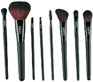 ست برس آرایشی GUBB شامل 8 برس آرایشی - پودر، کرم پودر، سایه چشم تخت، رژگونه، ریمل، خط چشم، لب و برس ترکیب سایه چشم - نتایج با کیفیت بالا با حرکات ساده کمتر