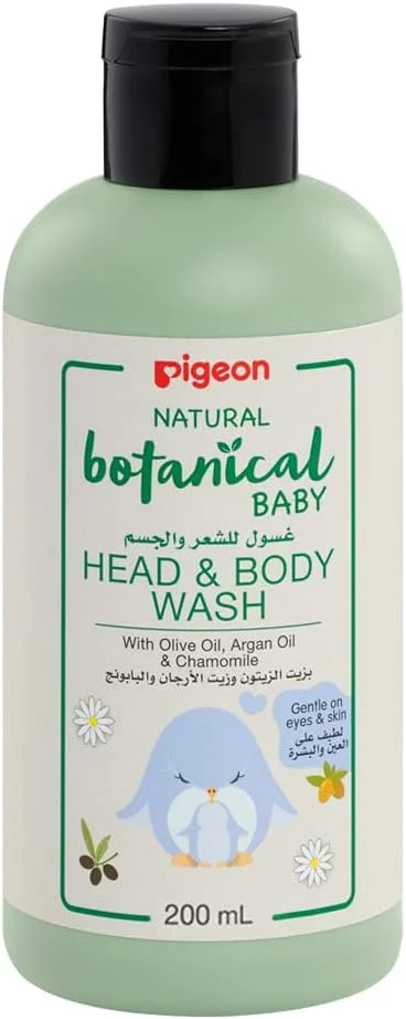 شامپو سر و بدن کودک پیجن مدل Natural Botanical، 2 در 1، 200 میلی لیتر