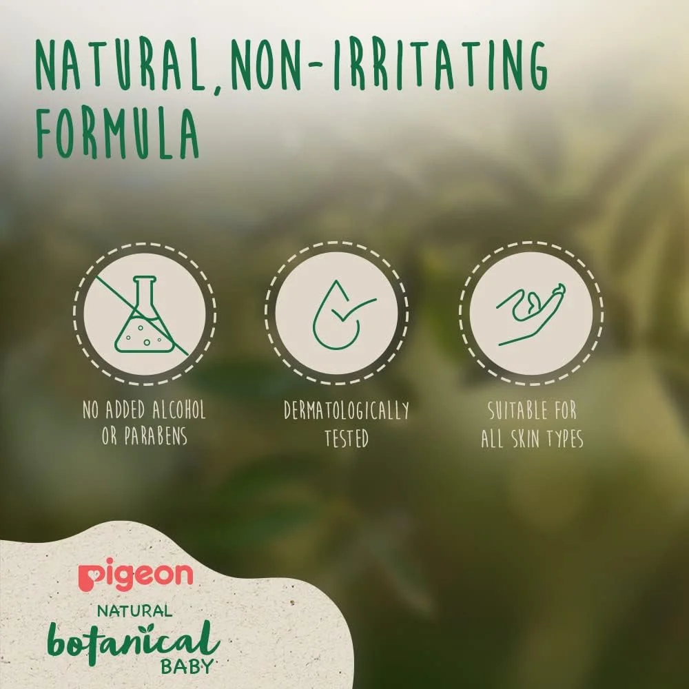 شامپو سر و بدن کودک پیجن مدل Natural Botanical، 2 در 1، 200 میلی لیتر