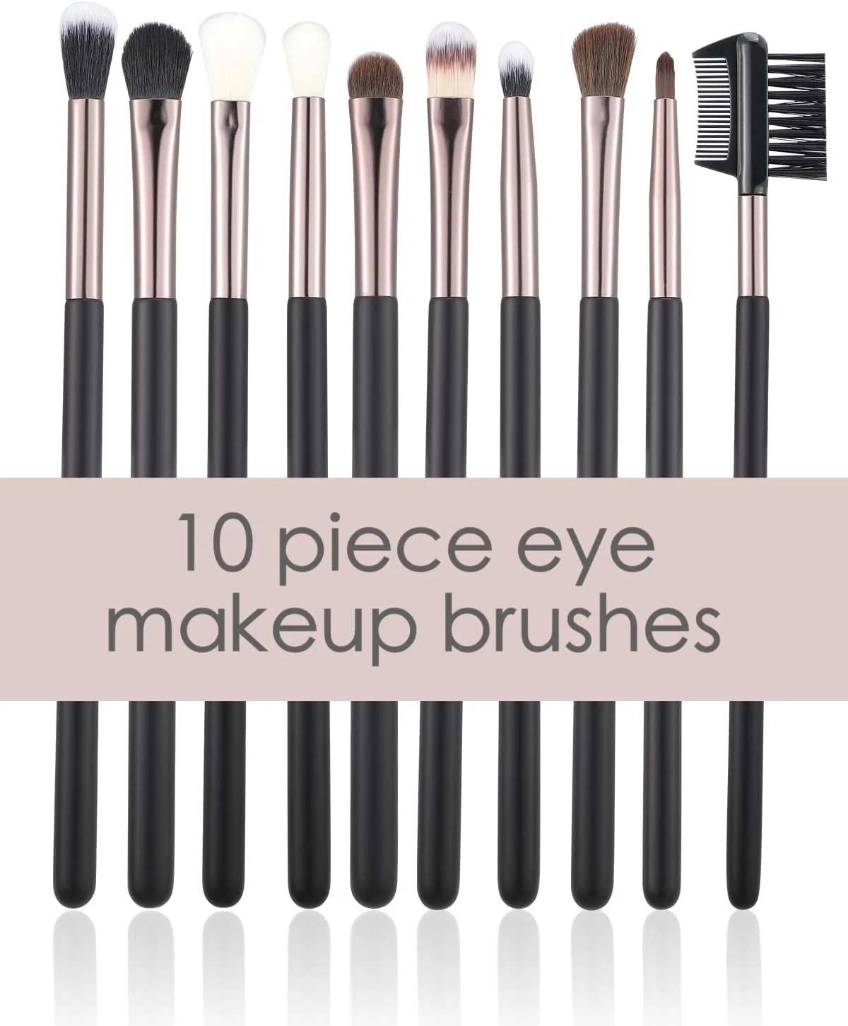 ست برس آرایشی 15 عددی حرفه ای HAPPITON - موهای نرم مصنوعی برای کرم پودر، کانسیلر، سایه چشم، ترکیب صورت و کیت برس چشم (بدون کیف)