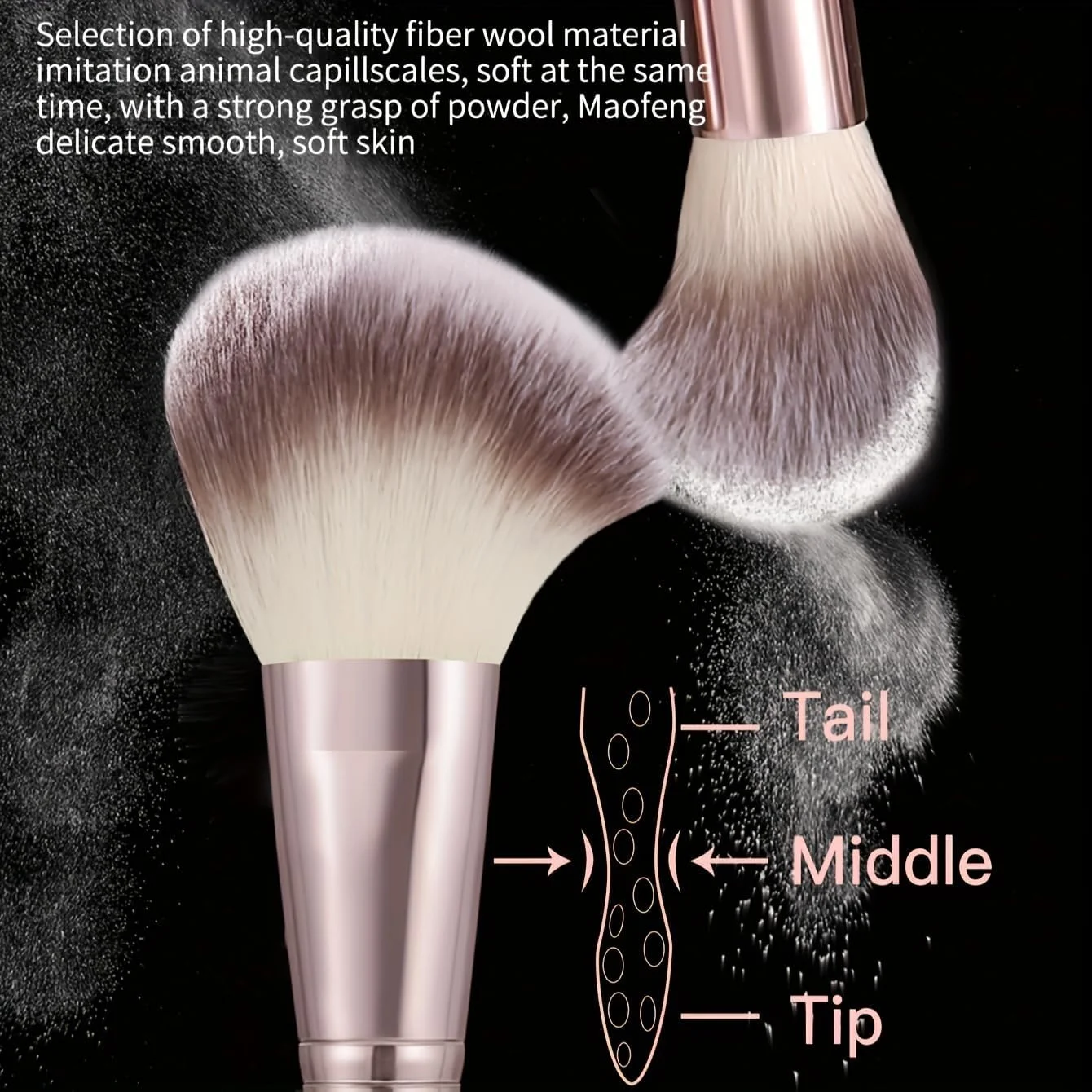 ست برس آرایشی قهوه ای HGHDBT شامل 44 عدد برس، کیت آرایشی حرفه ای چند منظوره با لوازم جانبی آرایش صورت، کیت برس آرایش کرم پودر، برس و ابزار آرایش چشم و صورت