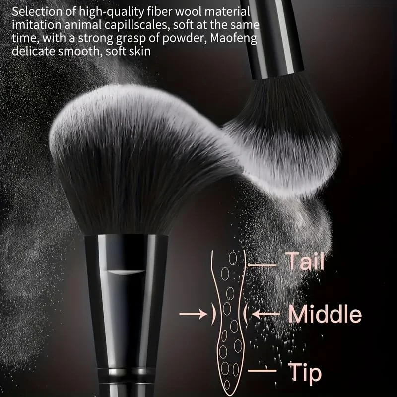 ست 36 عددی برس آرایشی مشکی HGHDBT، کیت آرایشی حرفه ای چند منظوره با لوازم جانبی آرایش صورت، کیت برس آرایشی کرم پودر، برس ها و ابزارهای آرایش چشم و صورت