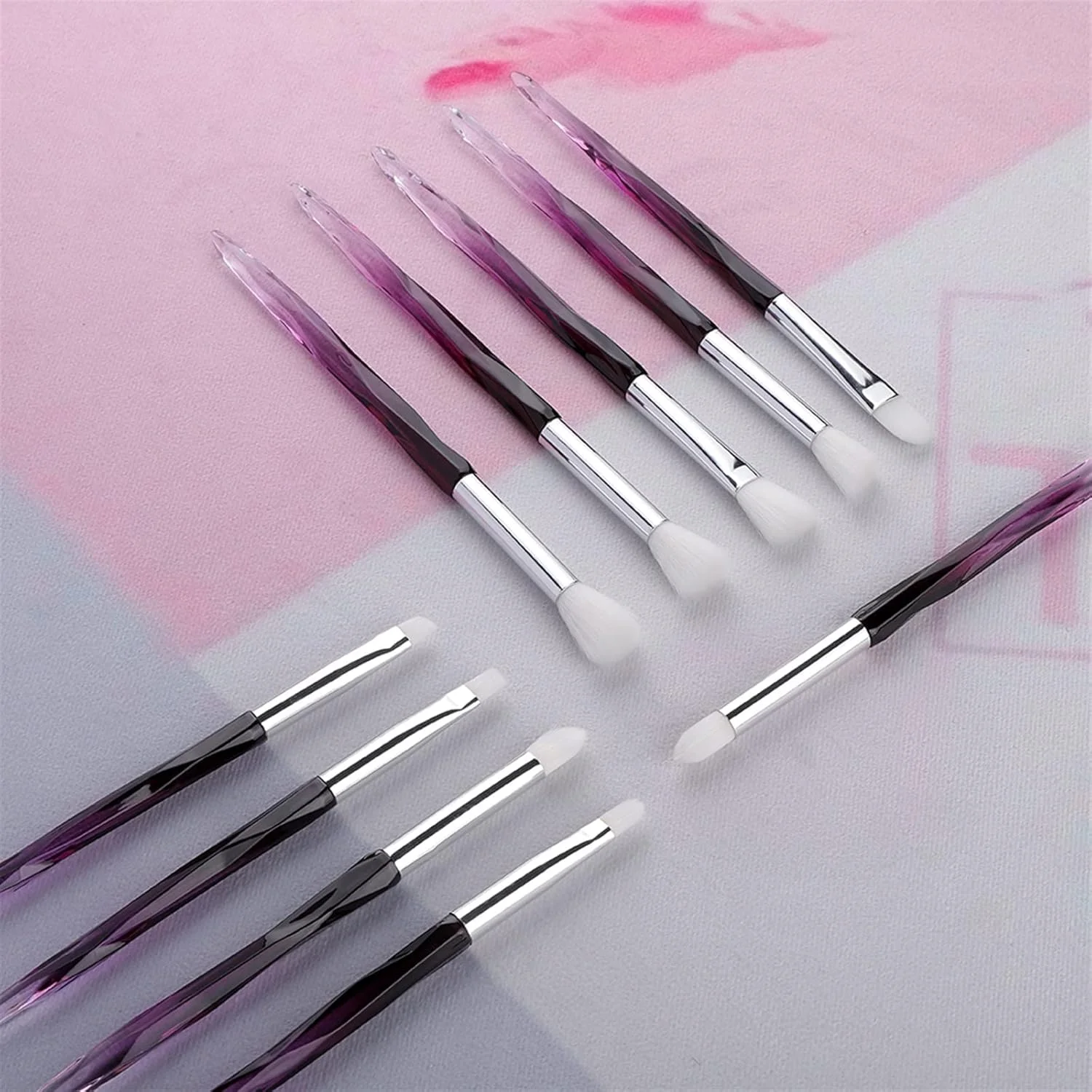 ست برس آرایشی HODORE، ست برس الماس آرایشی سایه چشم، لب، ابرو، برس های حرفه ای خط لب و خط چشم ست برس آرایشی HODORE، ست برس الماس آرایشی سایه چشم، لب، ابرو، برس های حرفه ای خط لب و خط چشم