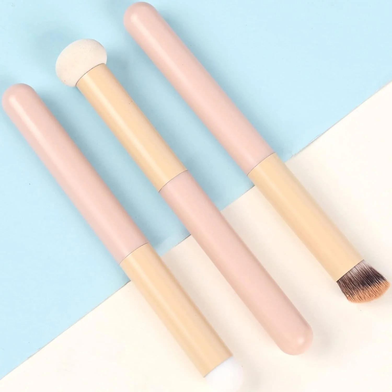 ست برس آرایشی هودور، برس مانتو اسفنجی کانسیلر، برس لب قرمز، ابزار برس کانسیلر فونداسیون