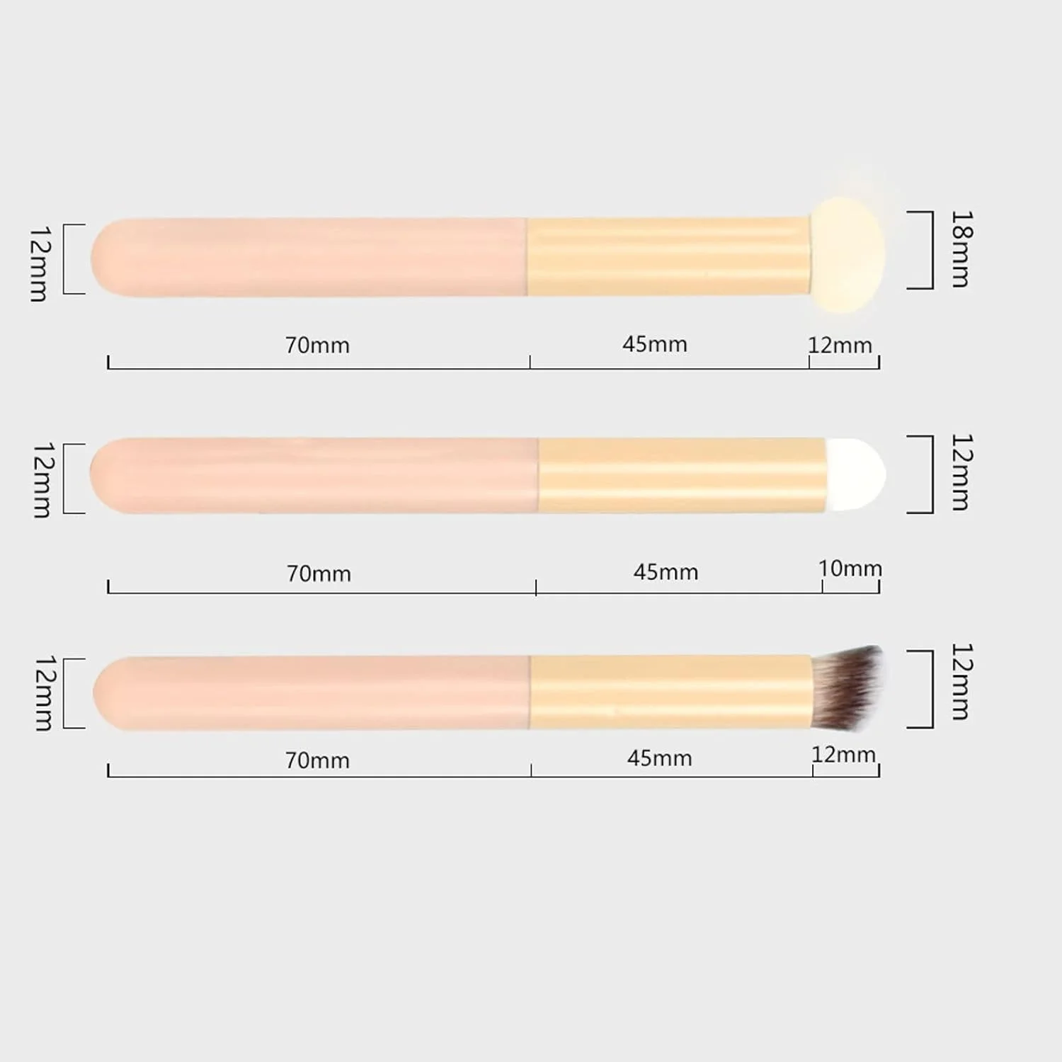 ست برس آرایشی هودور، برس مانتو اسفنجی کانسیلر، برس لب قرمز، ابزار برس کانسیلر فونداسیون