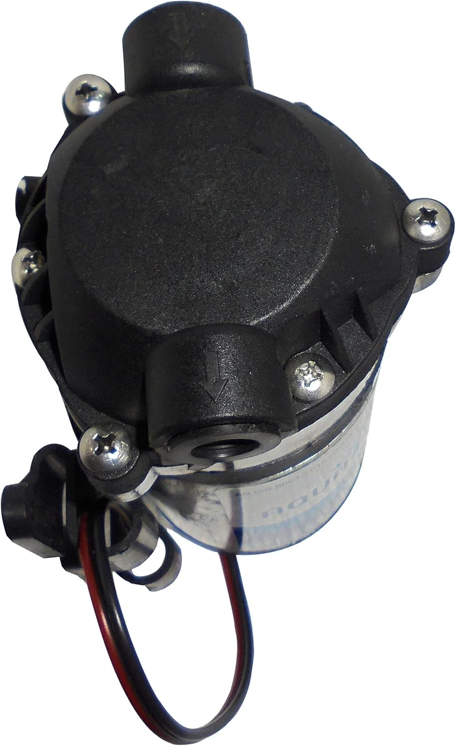 پمپ تقویت کننده 100 GPD آکوا دی پیور RO با ولتاژ 24 ولت به همراه اتصال دهنده پمپ (2 عدد، نقره ای/مشکی)