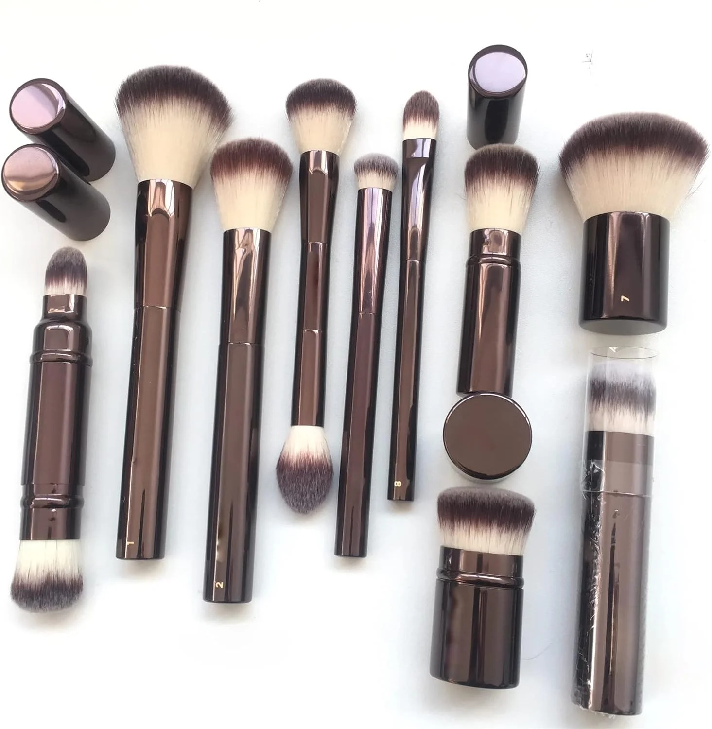 ست برس آرایشی هودور، برس های آرایشی رترا برای کرم پودر، برس آرایشی پودری برای کانتور و رژگونه، دسته فلزی، هایلایتر و برنزر، کیفیت بالا (بدون جعبه) ست برس آرایشی هودور، برس های آرایشی رترا برای کرم پودر، برس آرایشی پودری برای کانتور و رژگونه، دسته فلزی، هایلایتر و برنزر، کیفیت بالا (بدون جعبه)