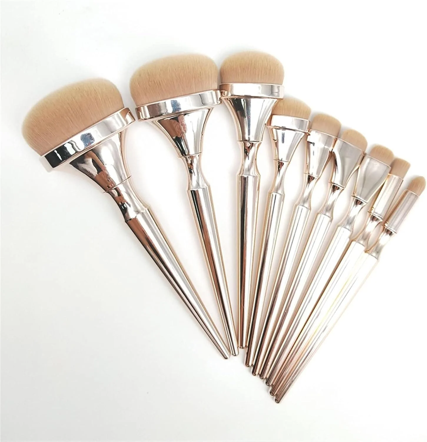 ست براش آرایشی هودور، ست براش آرایشی صورت آیکونیک لندن HD با کیفیت بالا، 9 عدد براش کرم پودر و کانسیلر