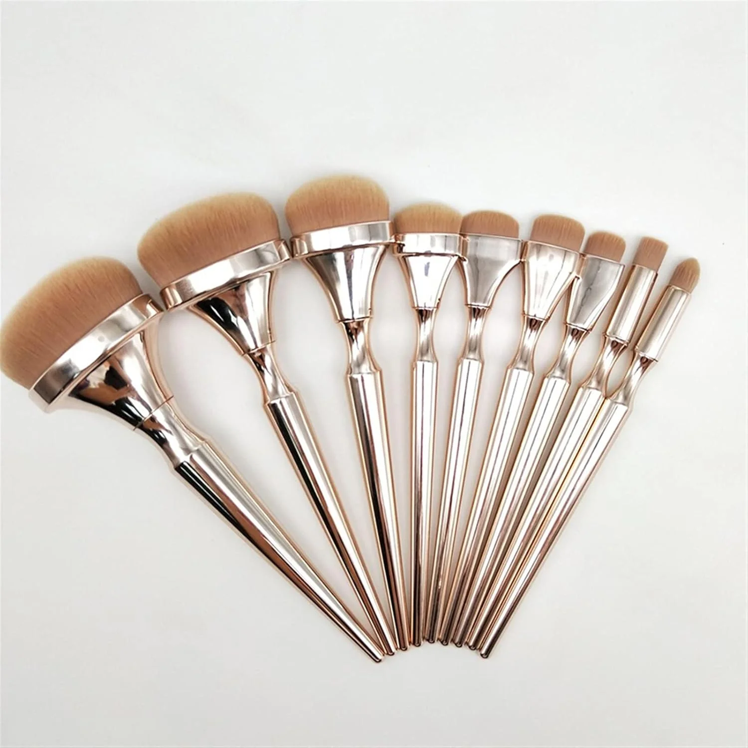 ست براش آرایشی هودور، ست براش آرایشی صورت آیکونیک لندن HD با کیفیت بالا، 9 عدد براش کرم پودر و کانسیلر