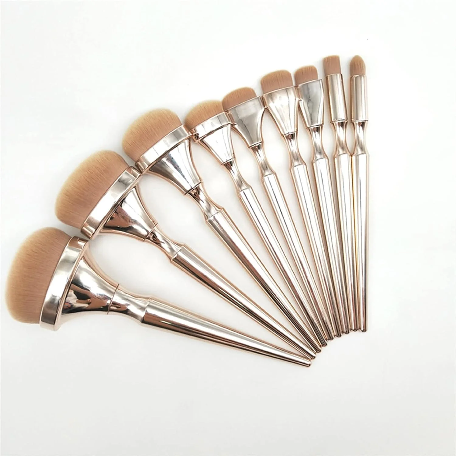 ست براش آرایشی هودور، ست براش آرایشی صورت آیکونیک لندن HD با کیفیت بالا، 9 عدد براش کرم پودر و کانسیلر