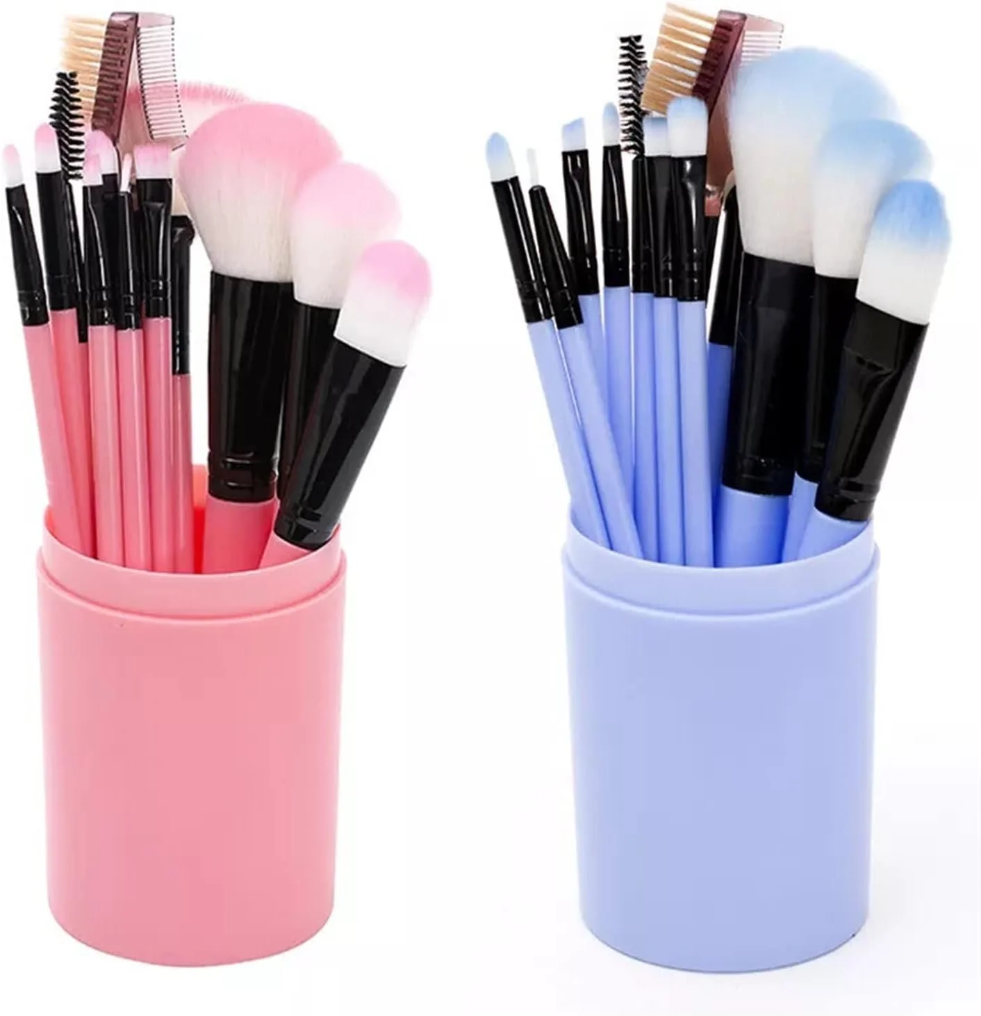 ست برس آرایشی HODORE، ست برس آرایشی با کیفیت بالا، کیت ابزار آرایش با کیف نگهدارنده فنجانی، ابزار زیبایی لوازم آرایشی (رنگ: Hortel)