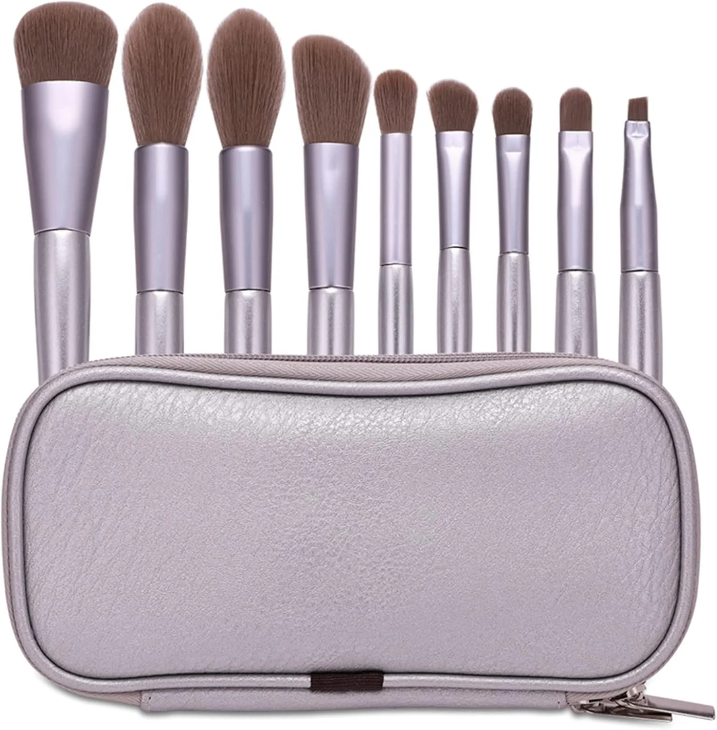 ست برس آرایشی HODORE، کیت برس آرایشی نقره ای حرفه ای، موهای مصنوعی، برس صورت، کرم پودر، هایلایتر، سایه چشم، لوازم آرایشی و بهداشتی ست برس آرایشی HODORE، کیت برس آرایشی نقره ای حرفه ای، موهای مصنوعی، برس صورت، کرم پودر، هایلایتر، سایه چشم، لوازم آرایشی و بهداشتی