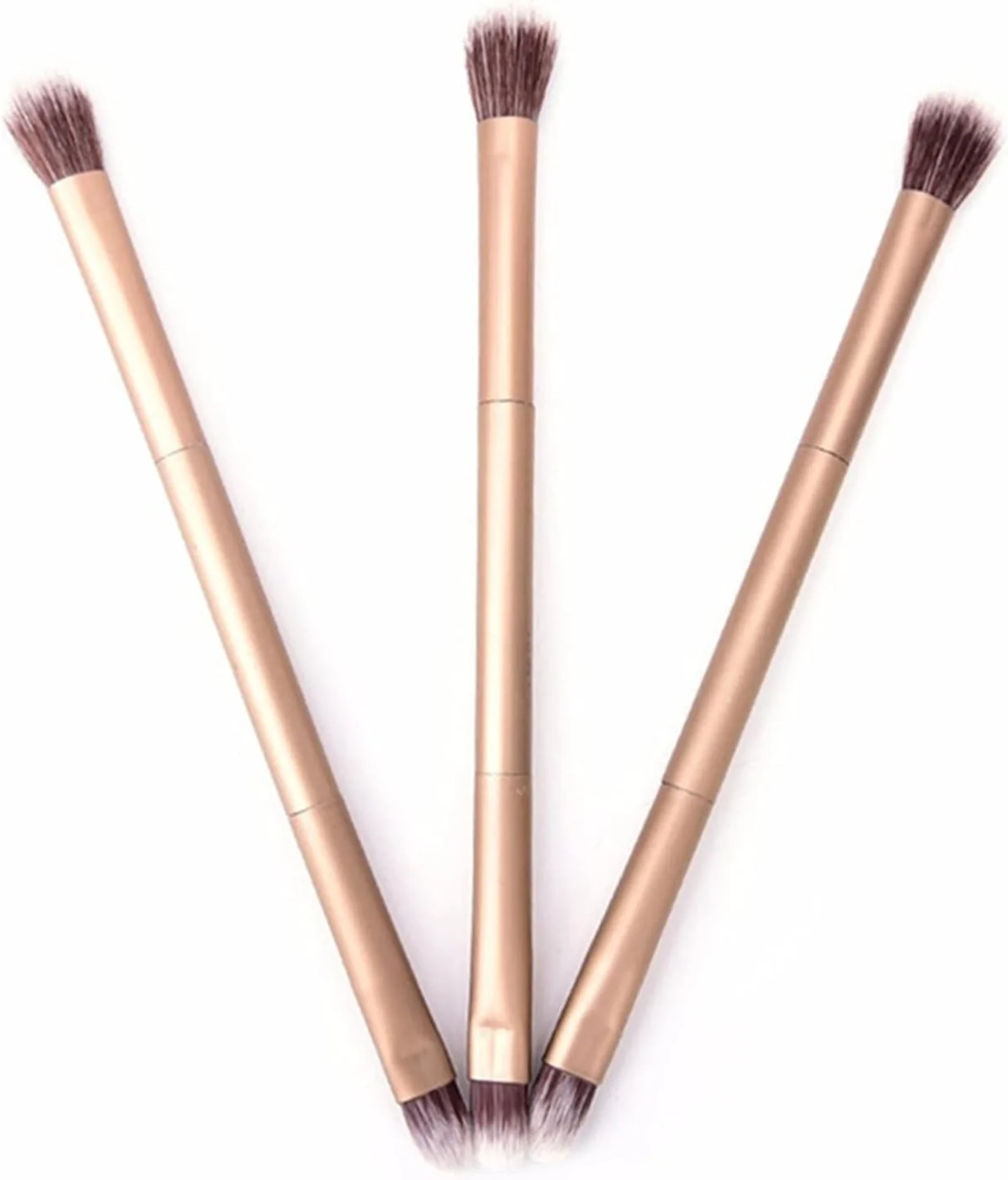 ست براش آرایشی هودور، براش حرفه ای آرایش چشم دو طرفه با دسته فلزی، کانسیلر مخروطی ممتاز، هایلایتر، براش ترکیب سایه چشم