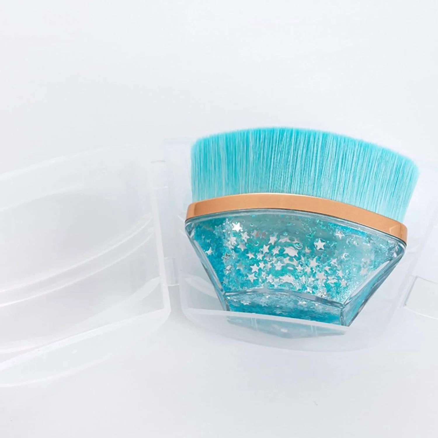 ست برس آرایشی HODORE، برس نرم و قابل حمل حرفه ای برای کرم پودر، پودر و رژگونه (رنگ: Hortel)