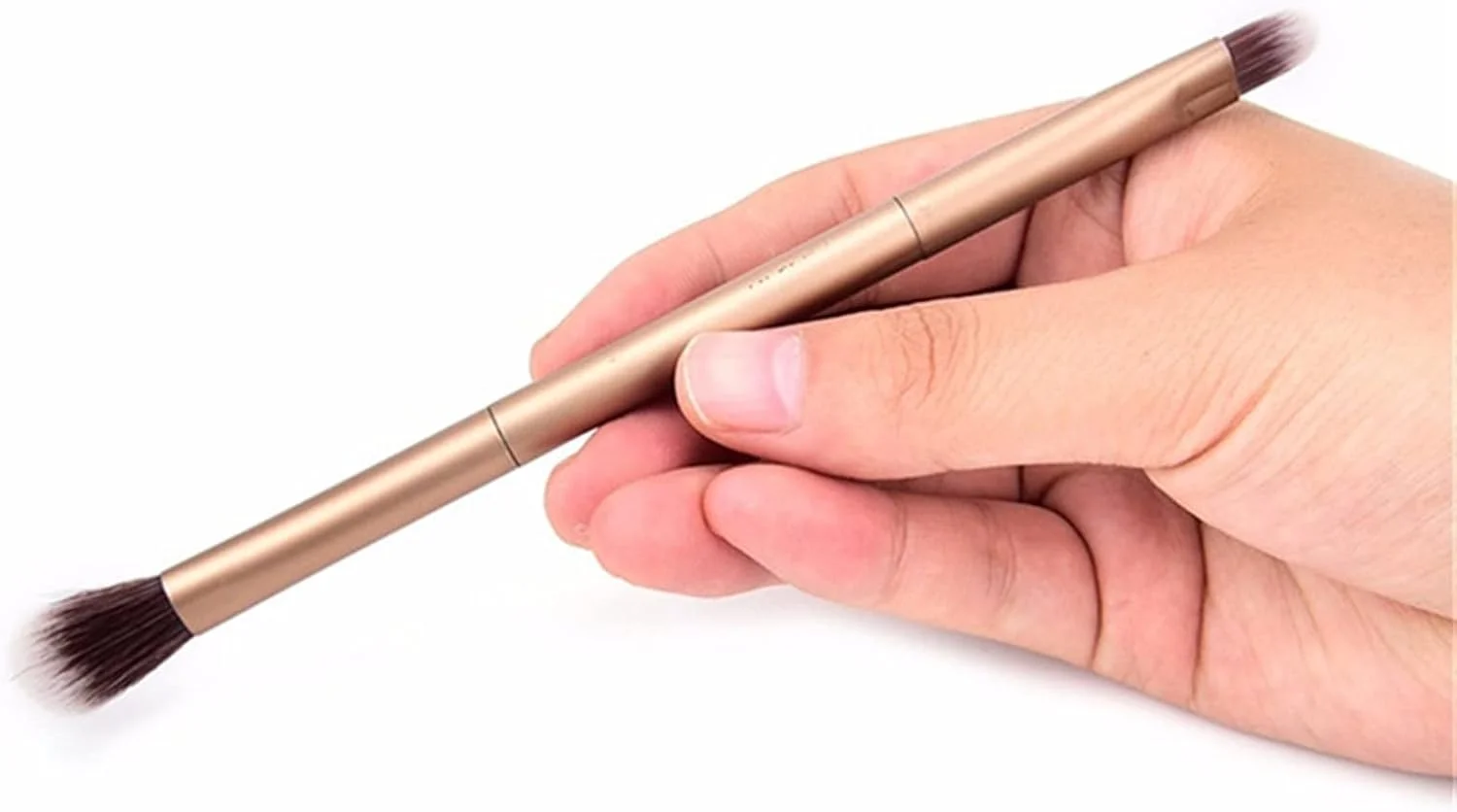 ست براش آرایشی هودور، براش حرفه ای آرایش چشم دو طرفه با دسته فلزی، کانسیلر مخروطی ممتاز، هایلایتر، براش ترکیب سایه چشم