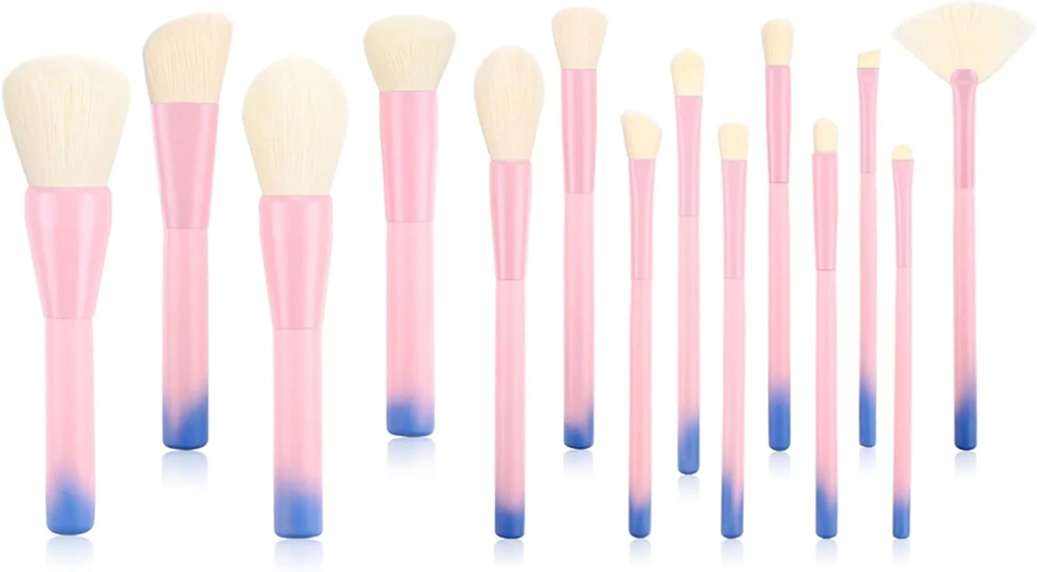 ست برس آرایشی هودور، ست برس آرایشی حرفه ای فونداسیون، پودر شل، الیاف نایلونی پشمی با دسته چوبی، ابزار آرایشی، برس ترکیبی