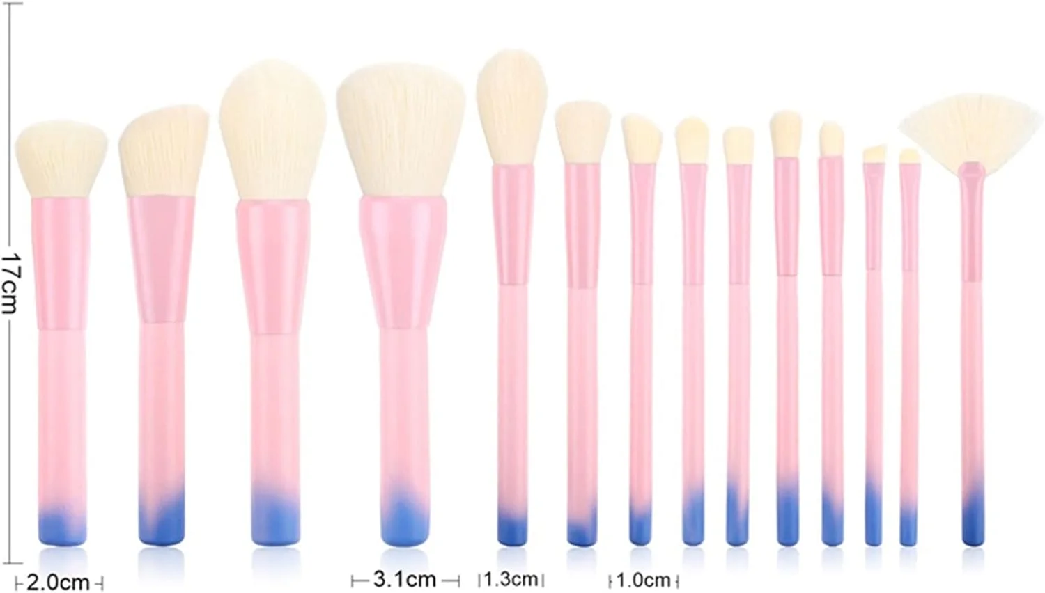 ست برس آرایشی هودور، ست برس آرایشی حرفه ای فونداسیون، پودر شل، الیاف نایلونی پشمی با دسته چوبی، ابزار آرایشی، برس ترکیبی