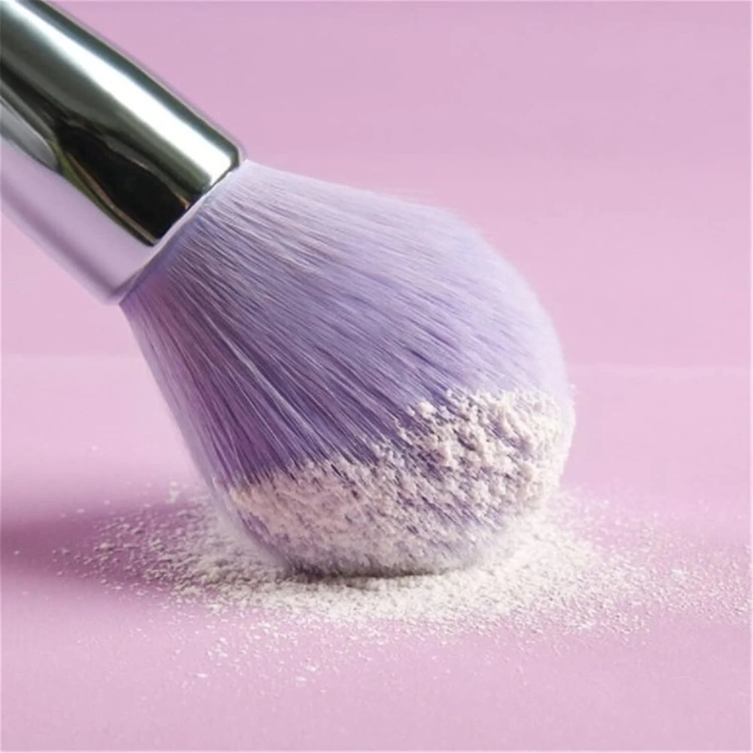 ست برس آرایشی هودور، برس های آرایشی بنفش حرفه ای برای سایه چشم، پودر، کرم پودر، کانتورینگ، هایلایتر، برس ابرو با کیف نگهداری