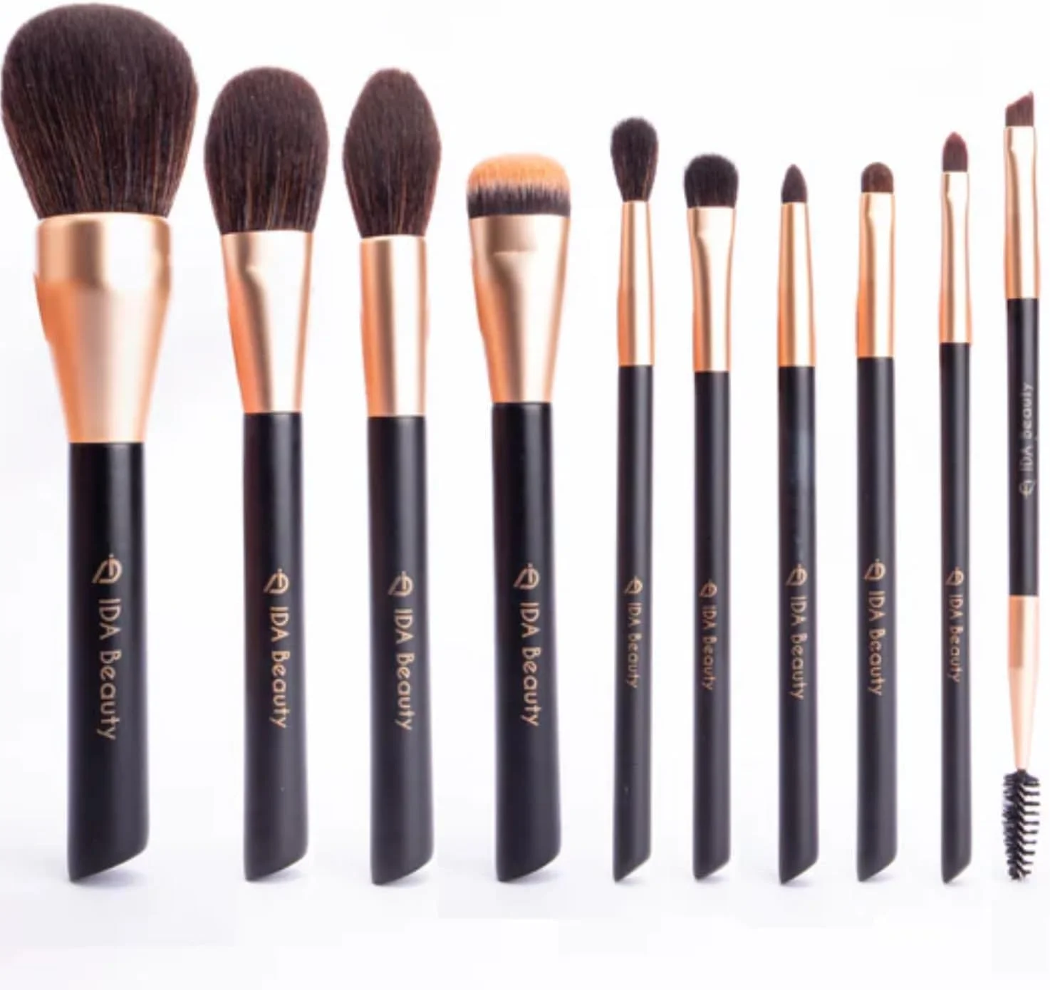 ست برس آرایشی حرفه ای آیدا بیوتی - ست 10 تکه برس آرایشی کلاستر L | وگان، حلال، بدون تست حیوانی | ترکیب یکپارچه و پوشش ایربراش ست برس آرایشی حرفه ای آیدا بیوتی - ست 10 تکه برس آرایشی کلاستر L | وگان، حلال، بدون تست حیوانی | ترکیب یکپارچه و پوشش ایربراش