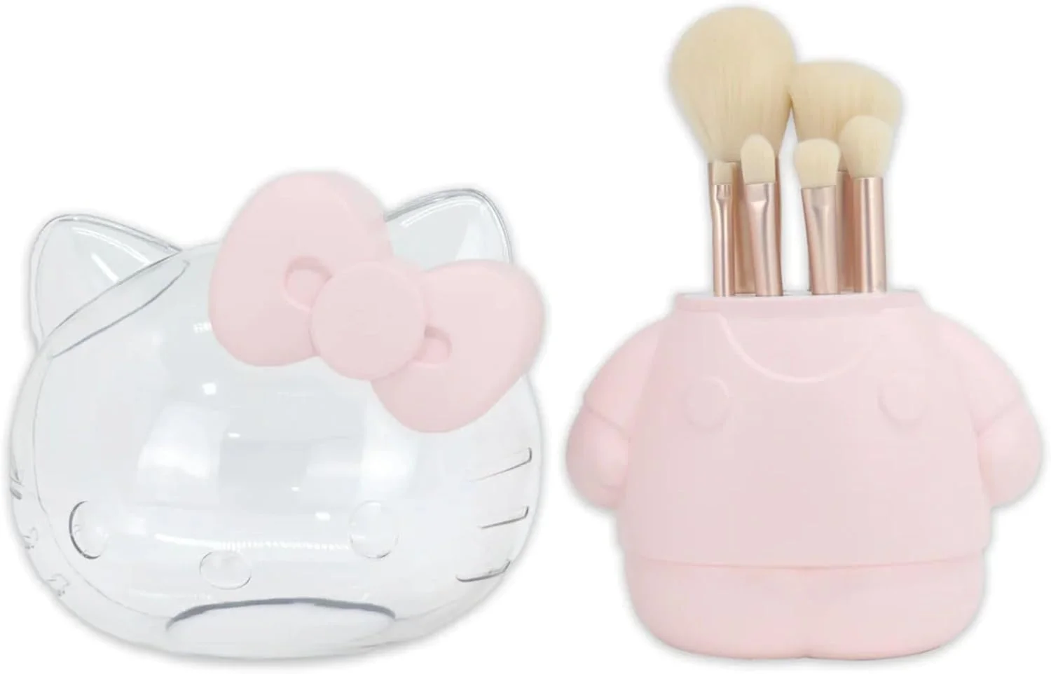ایمپریشنز ونیتی · ست برس آرایشی 6 تکه هلو کیتی با محفظه شفاف، برس های فوق العاده نرم برای کرم پودر، پودر صورت، ترکیب، سایه چشم و خط چشم با نگهدارنده سه بعدی زیبا ایمپریشنز ونیتی · ست برس آرایشی 6 تکه هلو کیتی با محفظه شفاف، برس های فوق العاده نرم برای کرم پودر، پودر صورت، ترکیب، سایه چشم و خط چشم با نگهدارنده سه بعدی زیبا