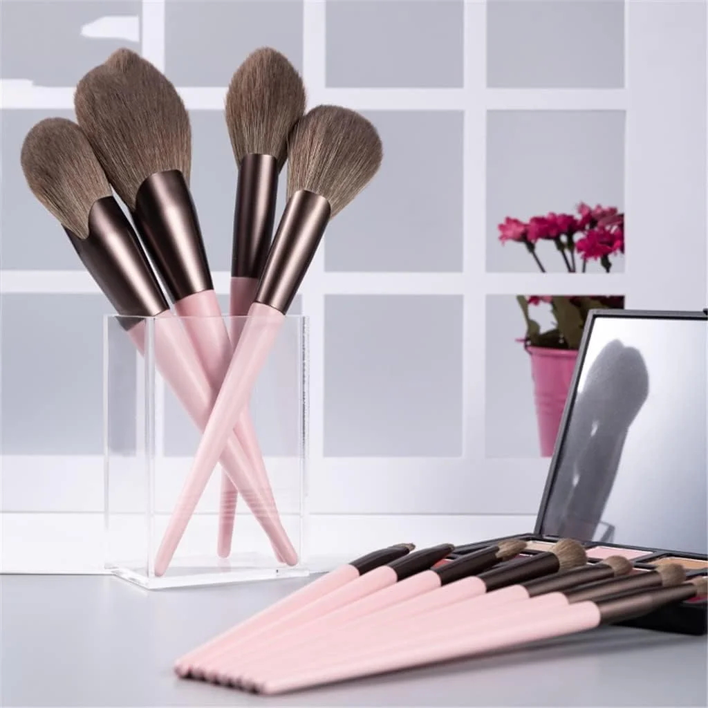 ست 11 عددی برس آرایشی حرفه ای ITAOCA، شامل برس پودر فیکس، کانتور، هایلایتر، سایه چشم، ترکیب کننده و برس ابرو