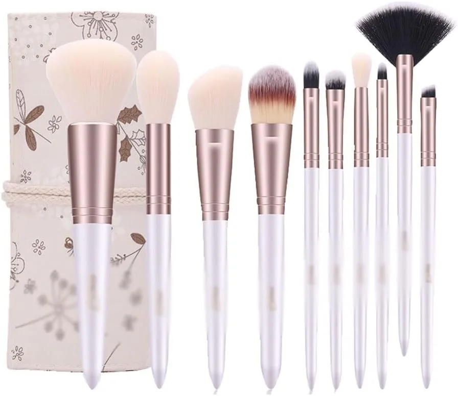 ست 10 عددی برس آرایشی ITAOCA، ست کامل برس های آرایشی، برس پودر فیکس، برس سایه چشم