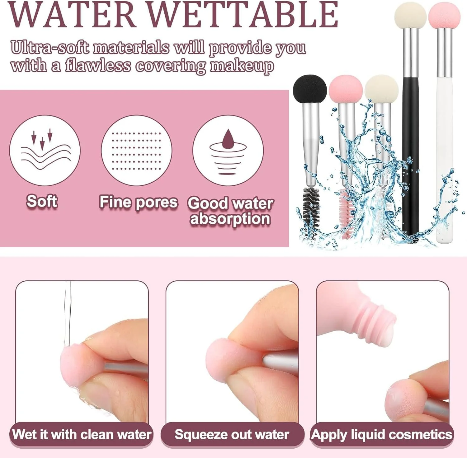 ست برس آرایشی اسفنجی 10 عددی IBBO، 4 عدد برس کانسیلر اپلیکاتور فونداسیون اسفنجی، برس آرایشی سر قارچی نرم، 6 عدد برس آرایشی دو سر برس سر اسفنجی مینی با برس ابرو ست برس آرایشی اسفنجی 10 عددی IBBO، 4 عدد برس کانسیلر اپلیکاتور فونداسیون اسفنجی، برس آرایشی سر قارچی نرم، 6 عدد برس آرایشی دو سر برس سر اسفنجی مینی با برس ابرو