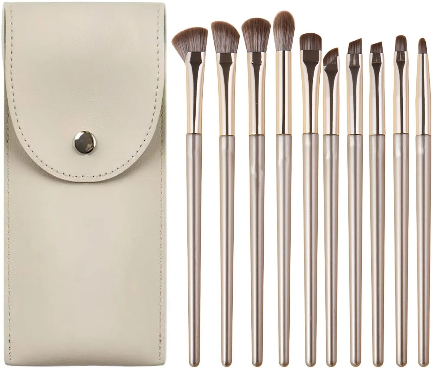 ست برس آرایشی 10 تکه iCovalescent، ست برس آرایشی حرفه ای، پودر، کرم پودر، سایه چشم، کانسیلر، سایه چشم، برس آرایشی با کیف آرایشی