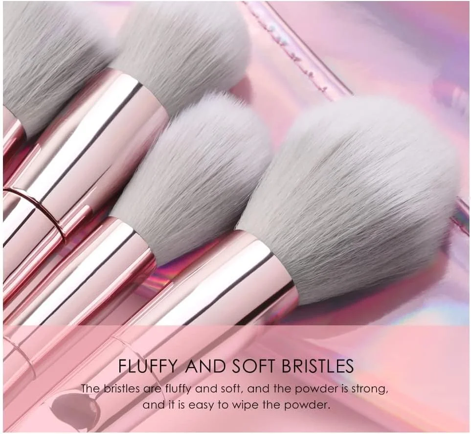 ست برس آرایشی حرفه ای HUDA GIRL BEAUTY - 10 عدد برس به همراه کیف مسافرتی